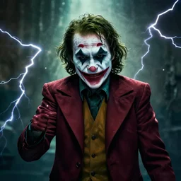 Jerma985 as the Joker, 4k, 8K, Disturbing, Scary Lightning