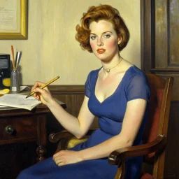 Jackie Brown painted by Norman Rockwell