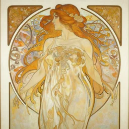 a streamline moderne painting in the style of donato giancola, and in the style of audrey kawasaki, and in the style of alphonse mucha. symmetry, smooth, sharp focus, semi - realism, intricate detail.
