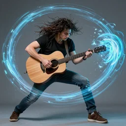 an acoustic wizard using soundwaves to attack his foe like a sound bender