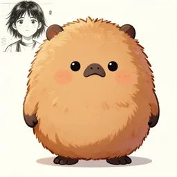 A character based on a haggis, cartoon style, soft and cuddly with fur :: In the style of Dreamworks :: Art by Brian Bolland :: Trending on CGSociety :: Manga and Anime