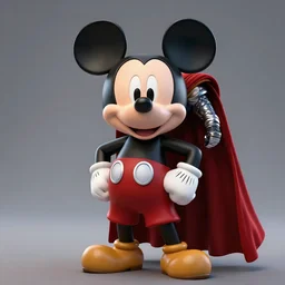 Mickey Mouse as Thor, digital art parody, unreal engine, high quality
