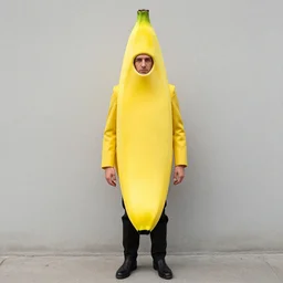 banana suit, person in banana suit