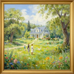 a breathtaking painting by Thomas kinkade, photorealistic, 4k, beautiful, clear