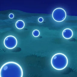 neon orbs in an empty field by disney concept artists, blunt borders, rule of thirds