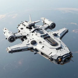 a futuristic spaceship in the cosmos, mechanical, highly complex, epic, cinematic, digital art