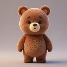 portrait character design a young cute fluffy brown bear character, style of maple story and zootopia, 3 d animation demo reel, portrait studio lighting by jessica rossier and brian froud and gaston bussiere