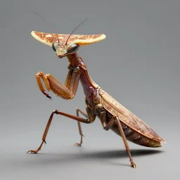 anthropomorphic praying mantis, brown exoskeleton, predatory posture, triangular flat pancake head, highly detailed, d & d, fantasy, highly detailed, digital painting, trending on artstation, concept art, sharp focus, illustration, global illumination, shaded, art by viktoria gavrilenko and hoang lap and h. r. giger