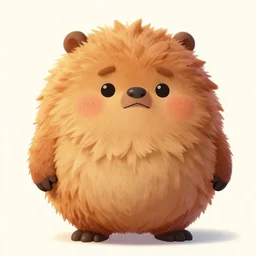 A character based on a haggis, cartoon style, soft and cuddly with fur, In the style of Dreamworks, Art by Brian Bolland, Trending on CGSociety, Manga and Anime