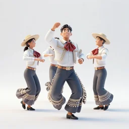 Danza Azteca dancers, studio lighting, white background, blender, trending on artstation, 8k, highly detailed