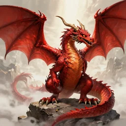 a red dragon