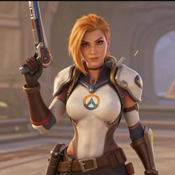 film still of mary elizabeth winstead as mercy in overwatch ( 2 0 2 3 )