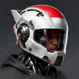 a portrait of epic mechanical futuristic war robotic racing helmet with indonesian flag highly detailed, digital painting, concept art, smooth, sharp focus, illustration, art by greg rutkowski