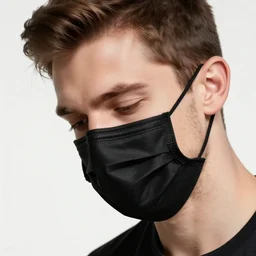 a ultradetailed beautiful panting of a european man wearing black medical mask, by ilya kuvshinov, greg rutkowski and makoto shinkai, trending on artstation
