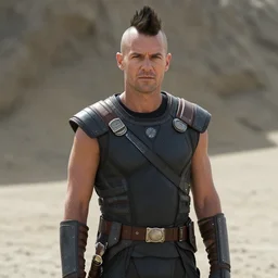 colonel sheppard from stargate atlantis with a mohawk