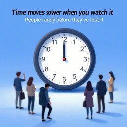 time moves slower when you watch it, and people rarely value time before they've lost it, digital concept art