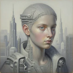 futuristic city, illustration painting, oil on canvas, intricate, portrait, detailed illustration, hd, digital art, overdetailed art, concept art, complementing colors, detailed, illustration painting by alex gray, digital art, overdetailed art, concept art, complementing colors rendered by beeple, syd meade