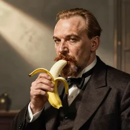 lenin eats a banana
