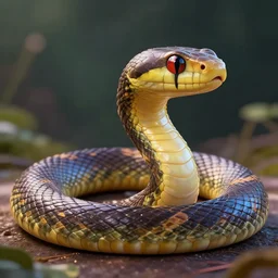 super cute snake libertarian, hyper realism, cinematic, volumetric lighting, intricate complexity, extremely detailed,