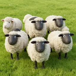 9 0's 3 d render of a sheep