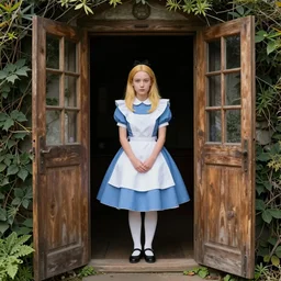 a still photo from alice through the looking glass in the style of ansel adams