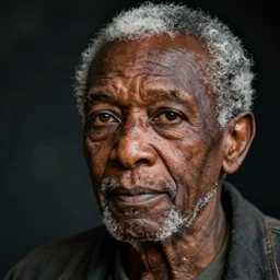 poignant portrait of an old man of color remembering his youth, the years weigh heavily in his eyes, nostalgia, melancholy, regret, grief, acceptance, peace, hope