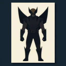 minimalist movie poster, wolverine, minimalism, fanart, retro