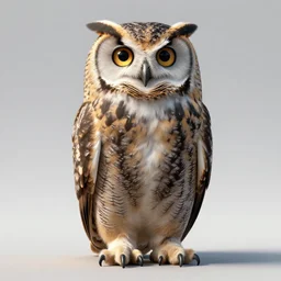bear owl, high quality render, unreal engine , trending