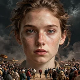 procedural human in the wild, long shot by vladimir kush, inspired by rafal olbinski, epic, huge scale, beautiful fine face features, intricate high details, sharp, ultradetailed