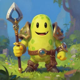 stylized oil painting inspired by Saladfingers, as a world of warcraft hack