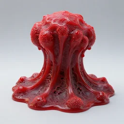 realistic and complex highly detailed intricate elegant red slime