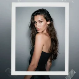 bella hadid as maison margiela model. exposure. mysterious. tape photo. processing. lost photo. deep dream effect. award wining photography. foggy. perfect composition. photography masterpiece.