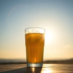 stunning photo of a drink under the sun light, award - winning