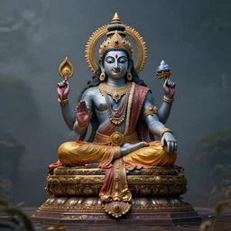 hindu death god, distance, centered, hd, hq, high resolution, high detail, 4 k, 8 k
