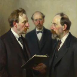 painting of an experiencer, charles abel corwin, frank lloyd wright, highly detailed, oil painting