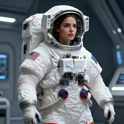 epic professional digital art of stunningly gorgeous female starship astronaut in spacesuit, by leesha hannigan, iris van herpen, artstation, cgsociety, wlop, epic, much wow, much detail, gorgeous, detailed, masterpiece
