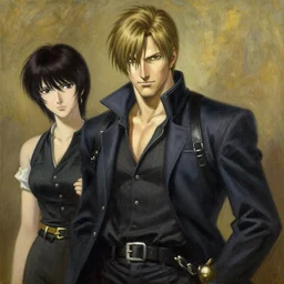 chris redfield, painting by j. c. leyendecker, yoji shinkawa, katayama bokuyo