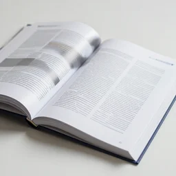photo of an open textbook on macroeconomics, glossy pages, zeiss 3 5 mm photography