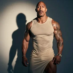Dwayne The Rock Johnson looking fabulous in a skimpy dress after her MTF surgery