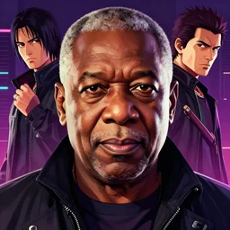 close - up portrait of jacbo zuma, cyberpunk dark fantasy art, gta 5 cover, official fanart behance hd artstation by jesper ejsing, by rhads, makoto shinkai and lois van baarle, ilya kuvshinov, ossdraws