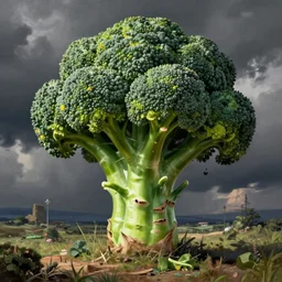 hellraiser broccolihead, digital painting, realistic, hyperdetailed