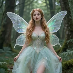 beautiful fairy queen in an ethereal forest, highly detailed, 8 k, hdr, anne stokes, photorealistic