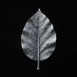 a singular abstract leaf on a black background, album cover, HD, highly detailed, Blender Render