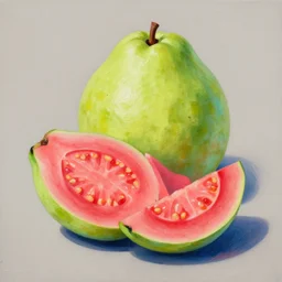 artwork of a guava in the style of vladimir kush