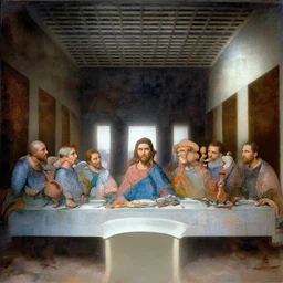 The Last Supper in the style of Van Gogh