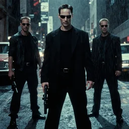 scene from Terminator 2 - Judgement Day, in the style of Matrix