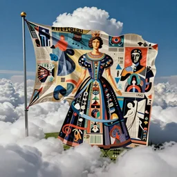 obviously you're not a golfer. transparent volumetric clouds, fashion photography, pop art, extremely detailed, artforum, juxtapoz art, wind blown fabric, nouveau realisme decollage, surreal object photography, haute couture, lowbrow pop surrealism, anatomical art aesthetic, hermeticism, alchemy, trismegistus