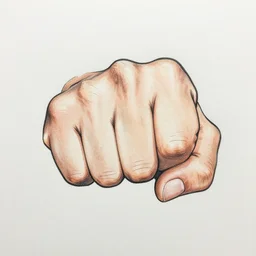 a drawing of a man with a hand closed in a fist, a manga drawing by shingei, featured on pixiv, shin hanga, official art, 2 d game art, concept art