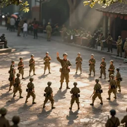small soldiers, 1970s Vietnam war street performers
