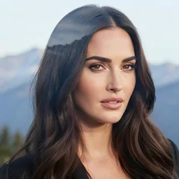 megan fox face blended in beautiful mountains, double exposure effect, medium sized tattoo sketch, amazing detail, trending on pinterest, in the style of brandon kidwell